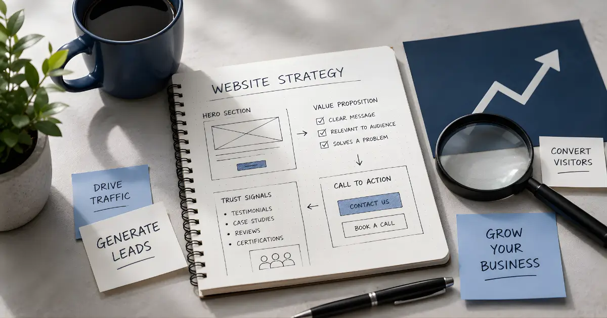 Website strategy planning workspace